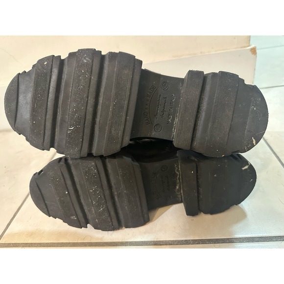 Lavorazione Artigianale womans boots black leather italian handmade goth punk 9‎ - Picture 9 of 12